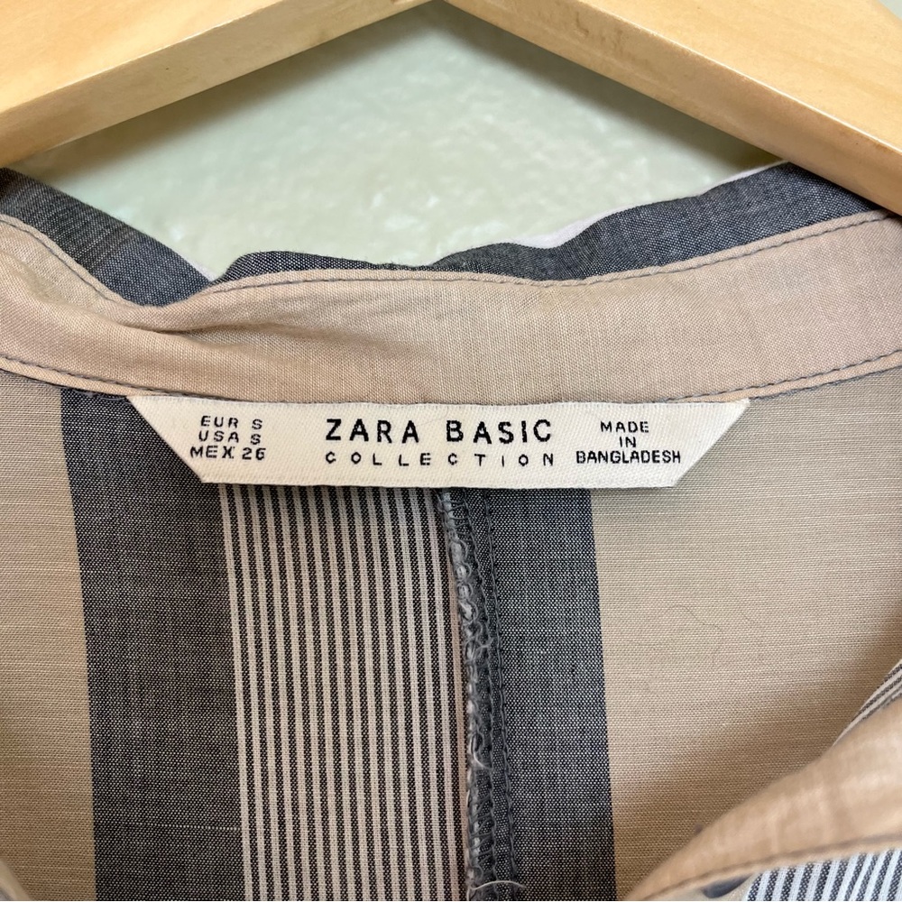 Zara Basic Dress Flannel Pattern Button Front And… - image 6
